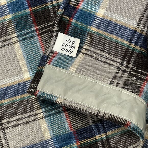 VTG Pendleton Shirt Large Mens Wool Flannel LOBO Plaid Long Sleeve Elbow Patch - Picture 6 of 12